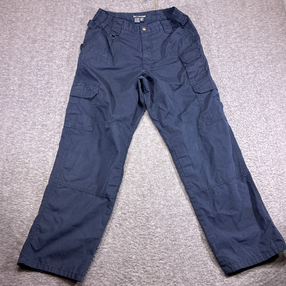 5.11 Tactical Series Cargo Pants Tac 143 Mens 32x30 Navy Blue Ripstop